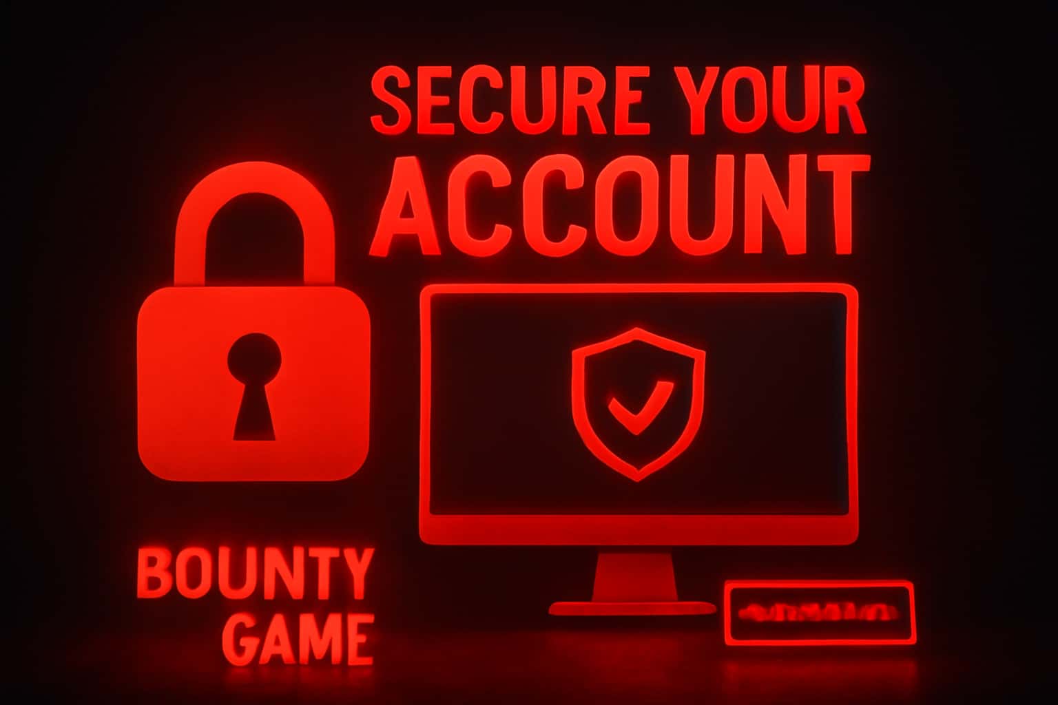 An informative visual representation of securing a Bounty Game account.