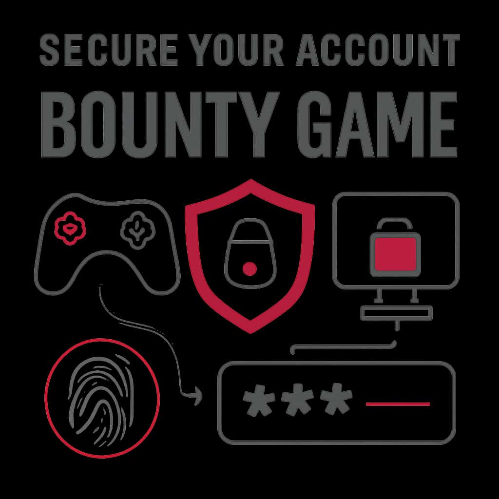 An educational diagram about securing Bounty Game accounts.