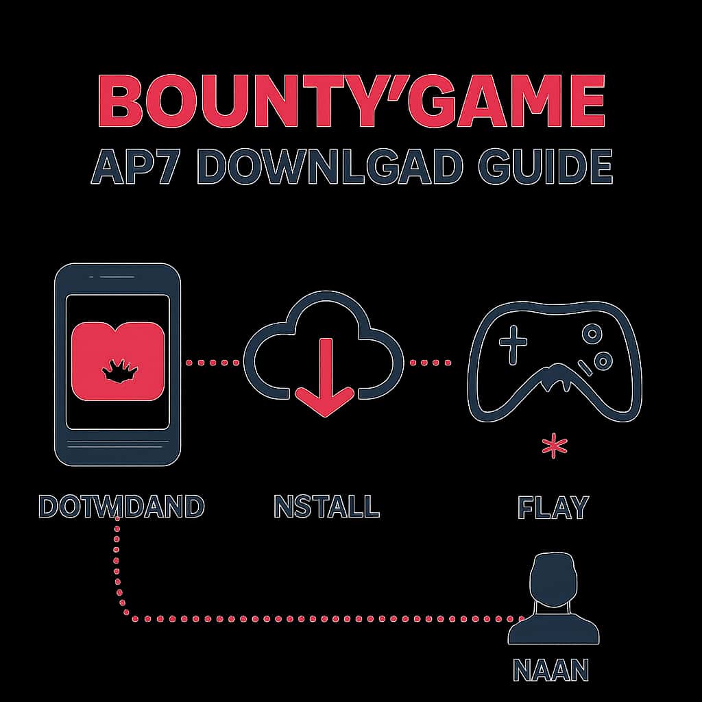 Illustration detailing the Bounty Game App Download process.