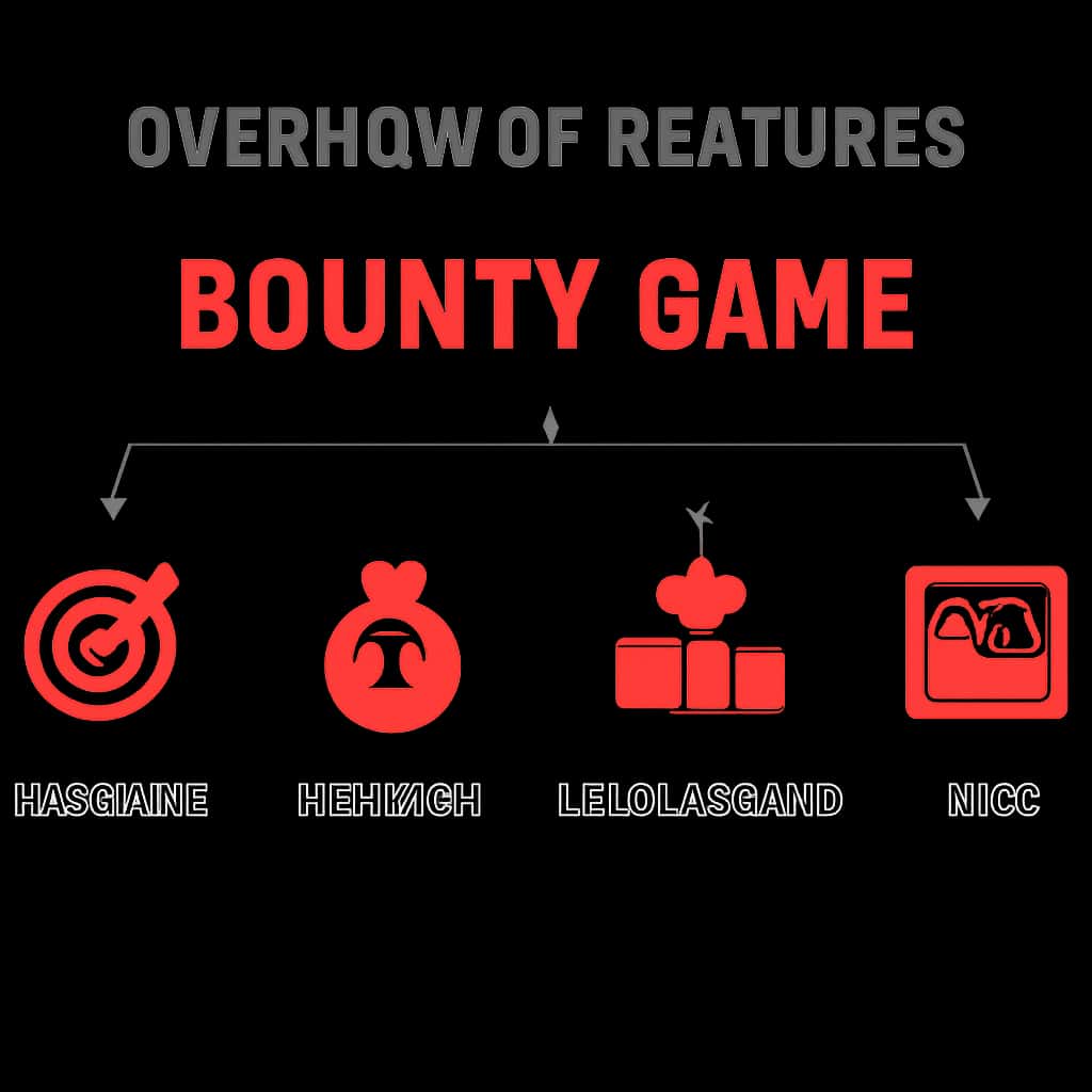 A diagram detailing the features of Bounty Game.