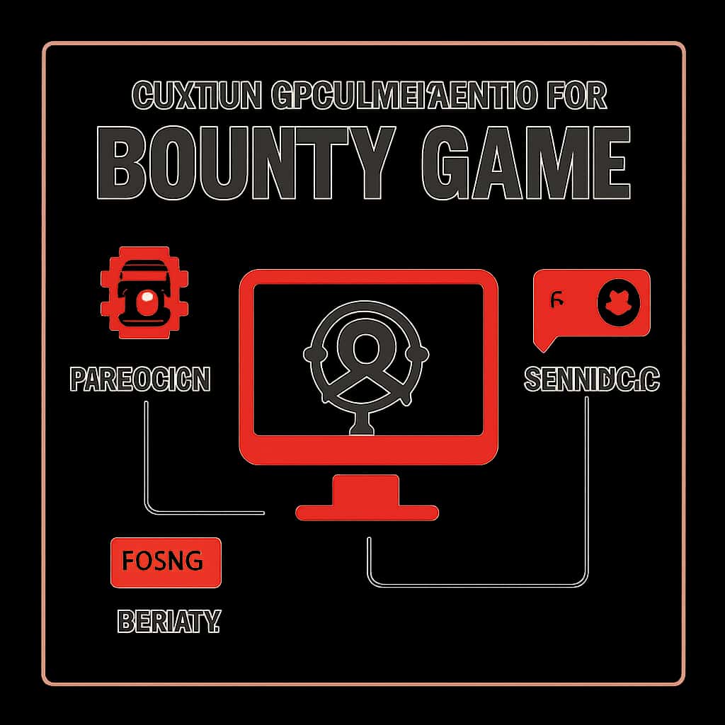 An illustration detailing system requirements for Bounty Game.