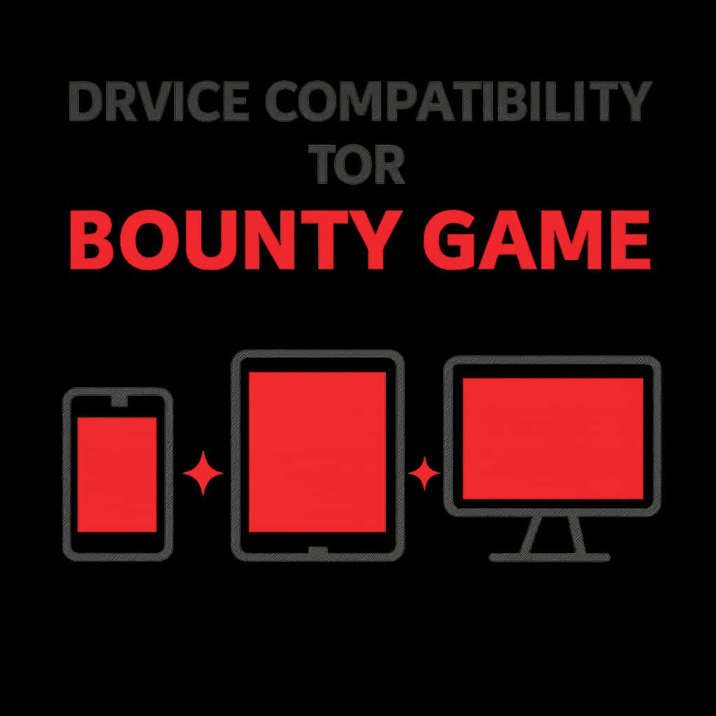 An educational illustration on device compatibility for the Bounty Game.