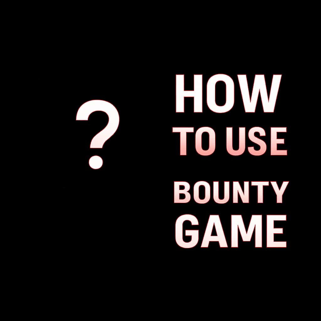 A simple icon depicting guidance for Bounty Game usage.