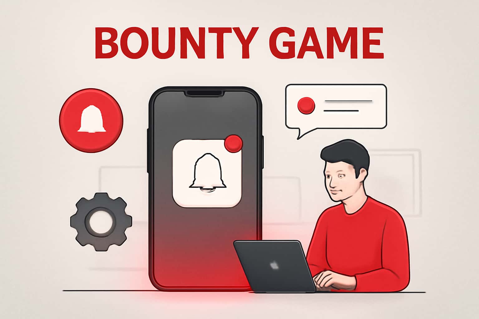 An informational graphic related to managing notifications in Bounty Game.