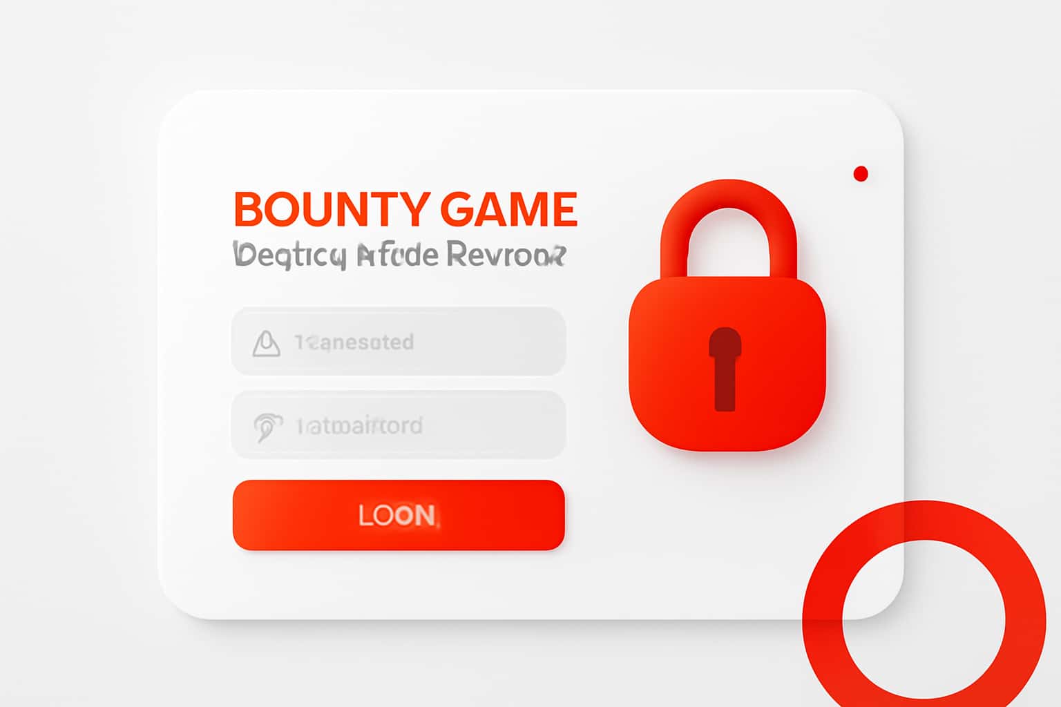 Bounty Game User Authentication Interface