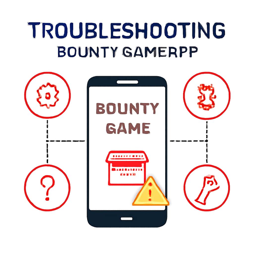 Illustration of troubleshooting steps for Bounty Game.
