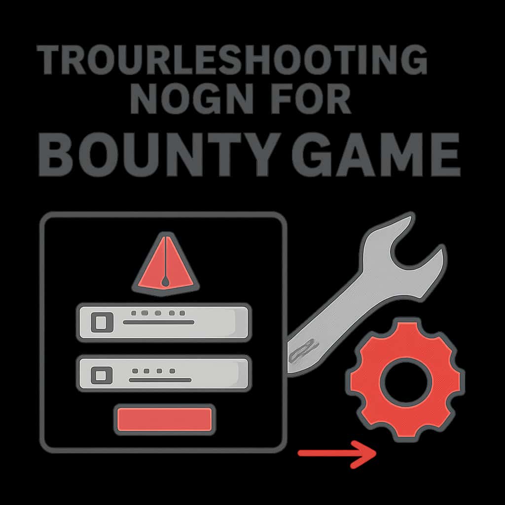 An educational diagram outlining login troubleshooting methods for Bounty Game.